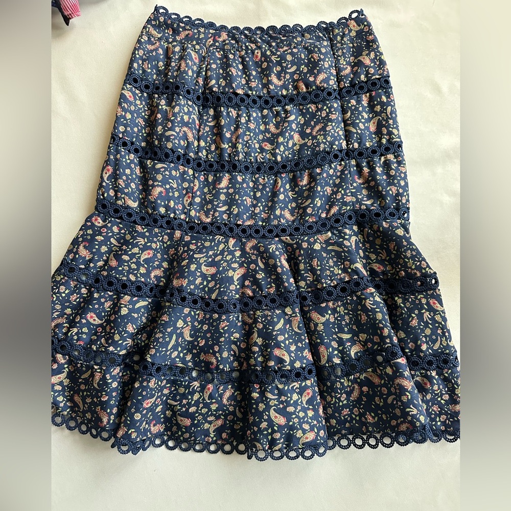 Floral Navy Blue Skirt